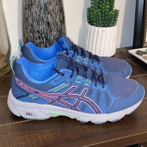 Asics Gel Venture GS 7 Trail Running Athletic Shoes Size 8 Peacoat Hot Pink